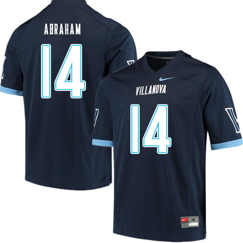 Men #14 Daniel Abraham Villanova Wildcats College Football Jerseys Sale-Navy